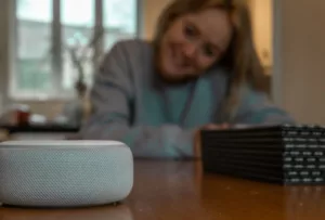 Alexa device in kitchen